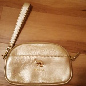 Emma Fox gold wristlet